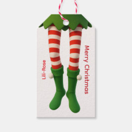 Elf-Bein-Weihnachts-Geschenkanhänger | Nordpol-Fei Geschenkanhänger