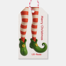 Elf-Bein-Weihnachtsgeschenkanhänger | Nordpol-Feie Geschenkanhänger