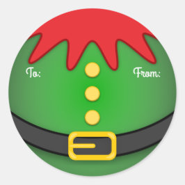 Elf Belly Runder Aufkleber