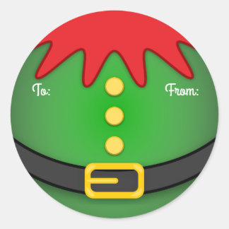 Elf Belly Runder Aufkleber