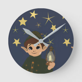 Elf Beobachter Sternennacht Acryl Wanduhr