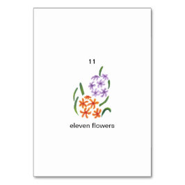 Elf Blume, benutzerdefinierte Zahlenblinkkarten Tischnummer