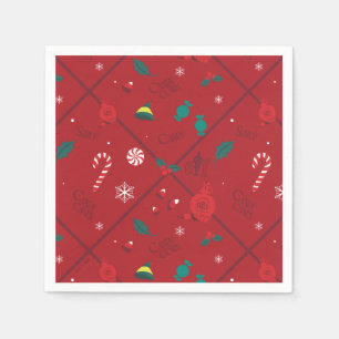 Elf Candy Schachbrett Pattern Serviette