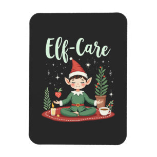 Elf Care Funny Christmas Elf Magische Selbstversor Magnet