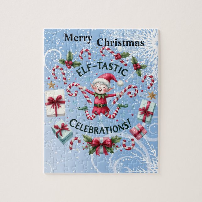 Elf Celebrating Weihnachten (Vertikal)