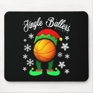 Elf Christmas Basketball Matching Family Group Par Mousepad
