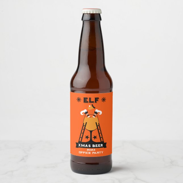 Elf Christmas Drink Bierflaschenetikett (Vorderseite)