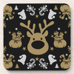 Elf Christmas Wrapping Getränkeuntersetzer