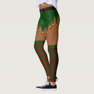 Elf Costume Leggings Afrikanischer Weihnachtself P
