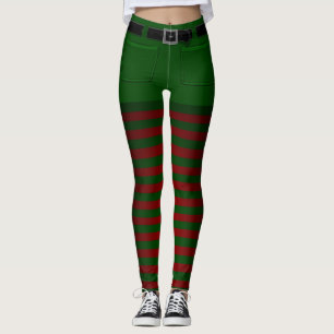 Elf Costume Leggings Noël Elf Pantalons
