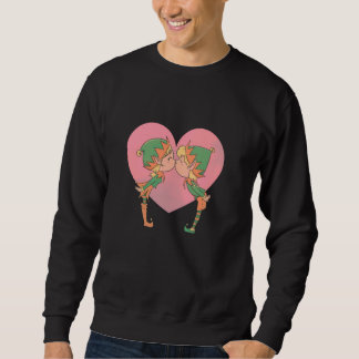 Elf Couple in Liebe Elves Kissing Sweatshirt