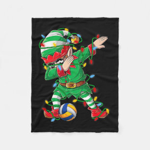 Elf Dabbing Volleyball Spieler Weihnachts-Dab Xma Fleecedecke
