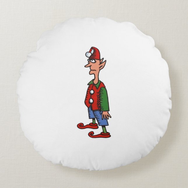 Elf debout à l'attention autour de poly coussin (Devant)