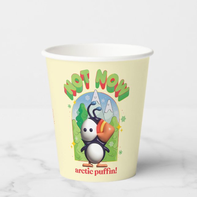 Elf der Film | Nicht jetzt arktischer Puffin! Pappbecher (Vorderseite)