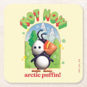 Elf der Film   Nicht jetzt arktischer Puffin! Rechteckiger Pappuntersetzer