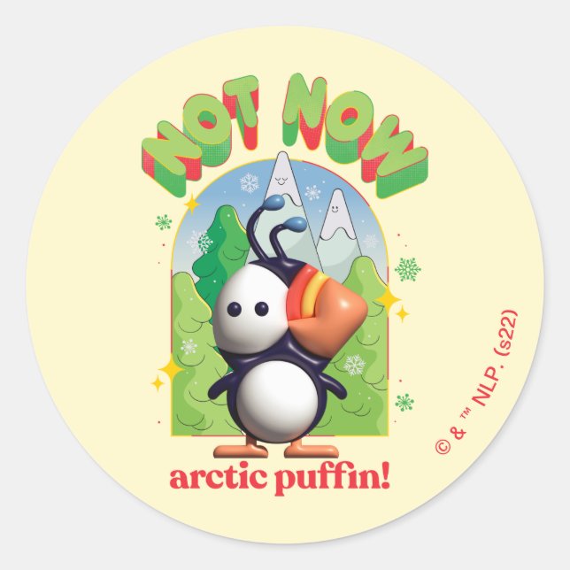 Elf der Film | Nicht jetzt arktischer Puffin! Runder Aufkleber (Vorderseite)