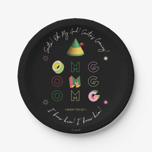Elf der Film | Santa OMG Pappteller (Vorderseite)