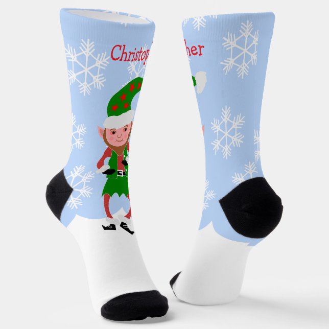 Elf Design Weihnachten Socken (Gewinkelt)