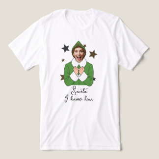 Elf Face Design with Sparkling Stars Tri-Blend Shirt