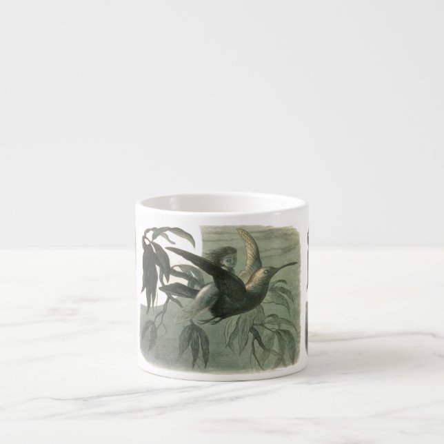 Elf Fairies Elves Moon Night Scene Bird Flying Espressotasse (Vorderseite)