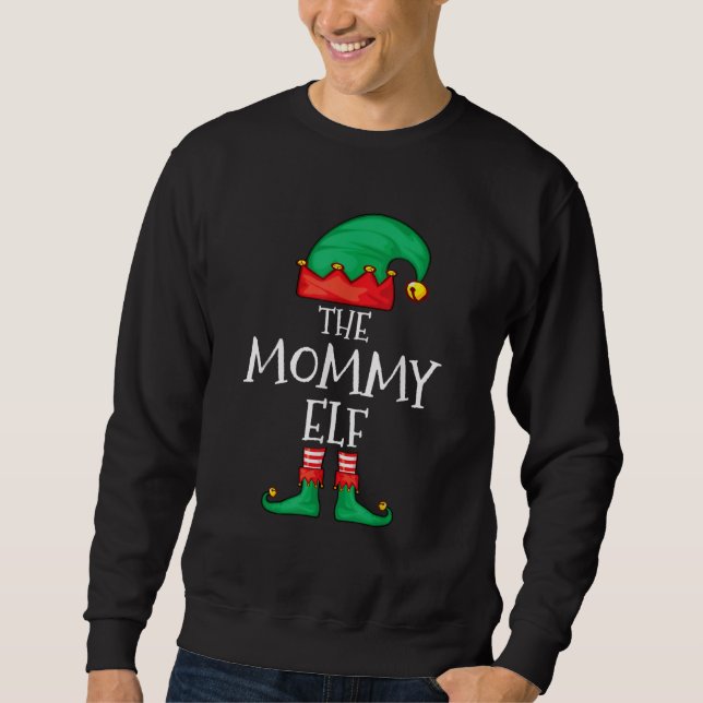 Elf Familie Weihnachten Mama Mama Mutter Mama Elf Sweatshirt (Vorderseite)