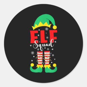 Elf-Familien-Weihnachts-Pyjamas Lustige Xmas-E Runder Aufkleber