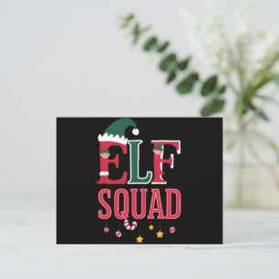 Elf Family Christmas Matching Pajamas Elf Squad Feiertagspostkarte