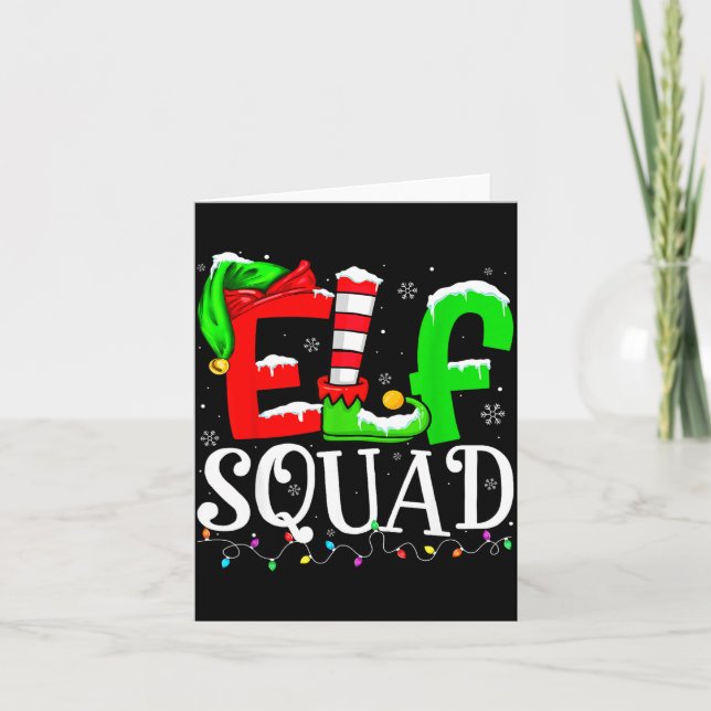 Elf Family Christmas Shirts Matching Pajamas Xmas  Karte (Vorderseite)