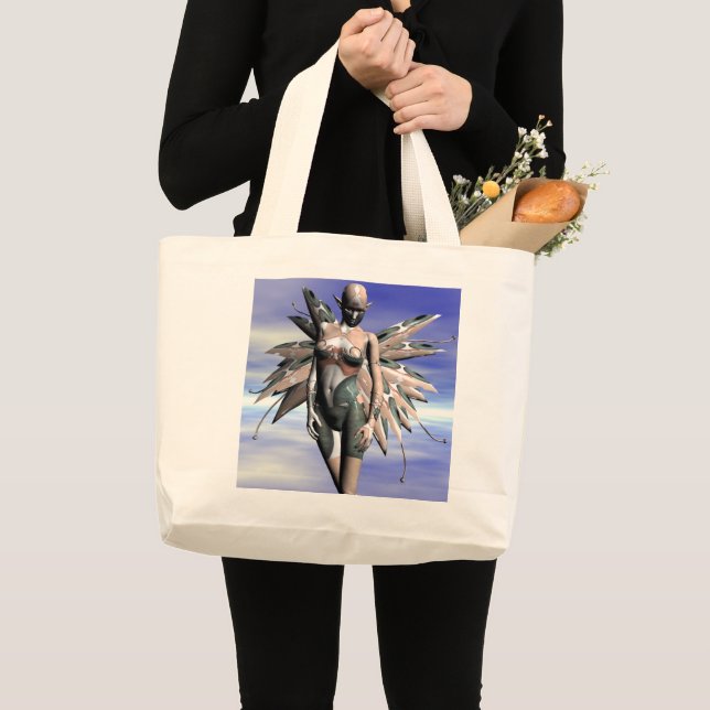 Elf Fantasy Large Tote Bag Jumbo Stoffbeutel (Vorderseite (Produkt))