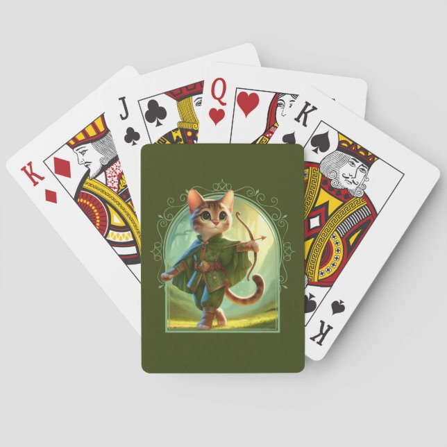 Elf Feline Fantasy Adventure Spielkarten (Rückseite)