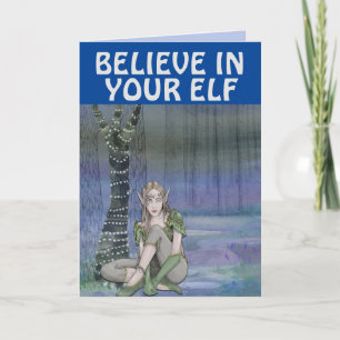 ELF FILLE CARTES D'IMAGINAIRE D'ANNIVERSAIRE