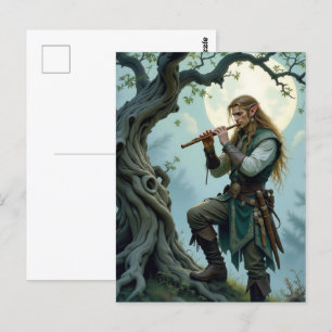 Elf Flute Postkarte