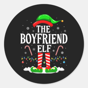 Elf Funny Xmas Elf Matching Family C Runder Aufkleber