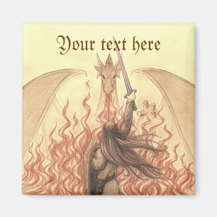 Elf gegen Drache Magnet