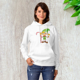 Elf Girl mit Candy Cane Hoodie
