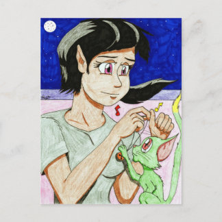 Elf Girl Postcard Postkarte
