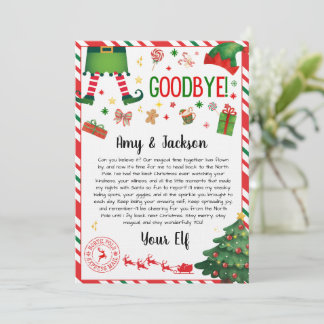elf goodbye letter - elf return letter einladung