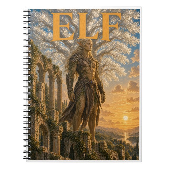 Elf, Gothic Fantasy Monster Notizblock (Vorderseite)