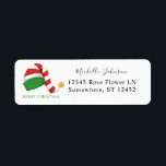 Elf Hat Christmas Return Address Label<br><div class="desc">Feiern Sie die Weihnachtssaison mit lustigen Elf-Hat-Rücksendeadressen-Aufklebern. Wählen Sie den Typ des Schriftartes,  den Sie für Ihren Namen gewollt haben.</div>
