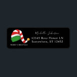 Elf Hat Christmas Return Address Label Black<br><div class="desc">Feiern Sie die Weihnachtssaison mit lustigen Elf-Hat-Rücksendeadressen-Aufklebern. Wählen Sie den Typ des Schriftartes,  den Sie für Ihren Namen gewollt haben.</div>