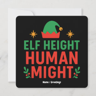 Elf Height Human Might Funny Kurz People Xmas Einladung