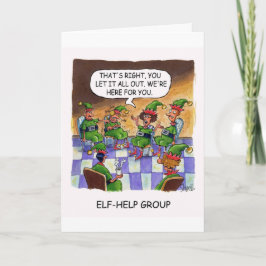 Elf Help Group. Feiertagskarte