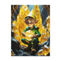 Elf Holding Yellow Crystall