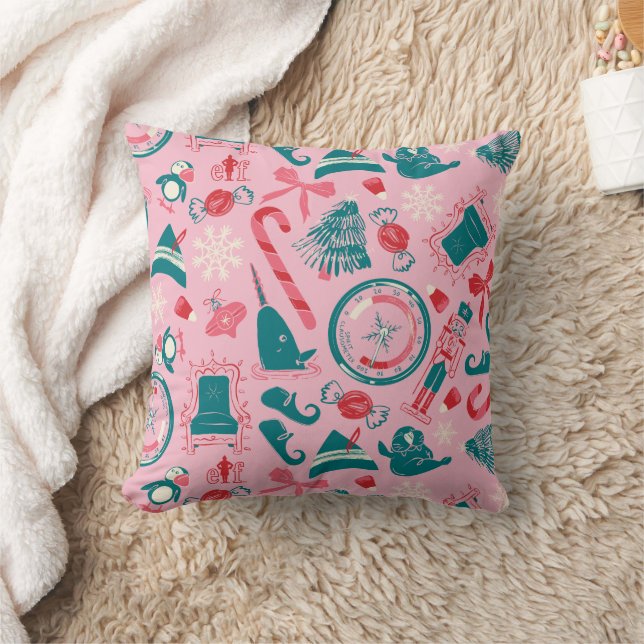 Elf Holiday Gerahmt Icon Muster Kissen (Decke)