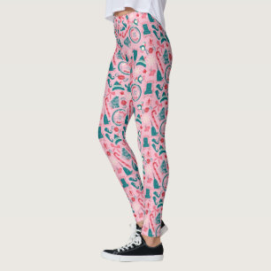 Elf Holiday Gerahmt Icon Muster Leggings