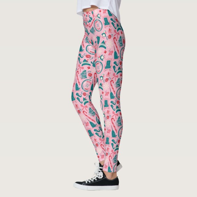 Elf Holiday Gerahmt Icon Muster Leggings (Links)