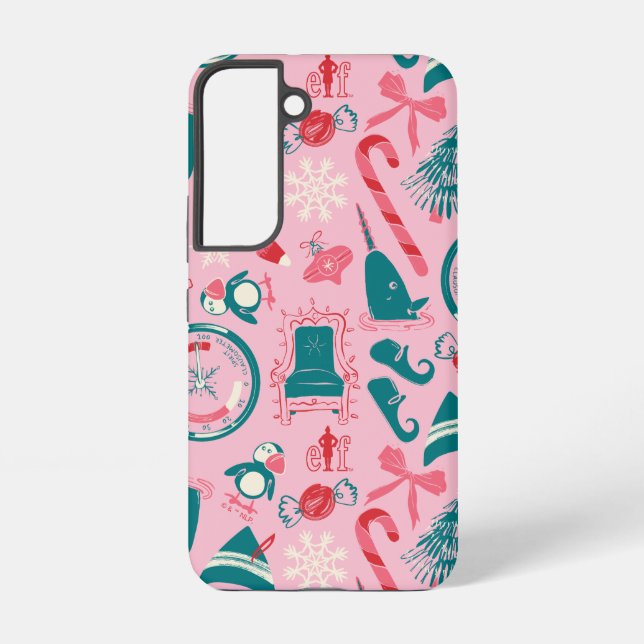 Elf Holiday Gerahmt Icon Muster Samsung Galaxy Hülle (Rückseite)