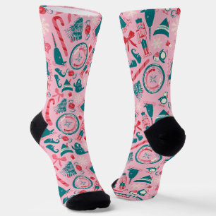 Elf Holiday Gerahmt Icon Muster Socken