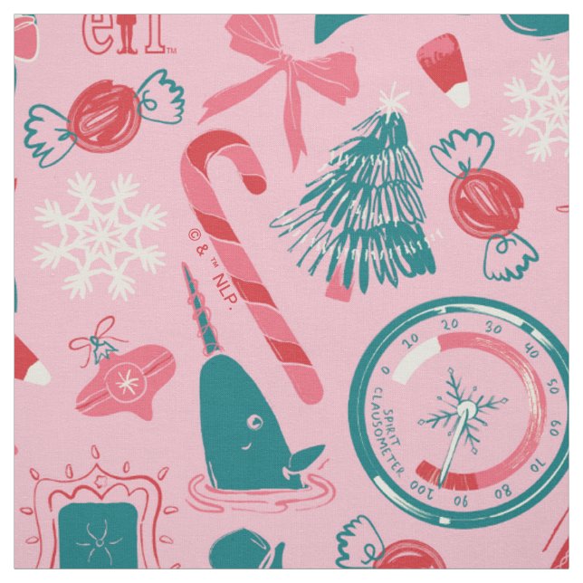 Elf Holiday Gerahmt Icon Muster Stoff (Muster)