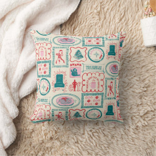 Elf Holiday Icon Muster Kissen